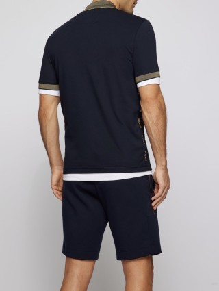 Темно-синее поло BOSS: фото 2 - Invogue