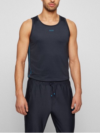 Чёрная майка BOSS: фото 1 - Invogue