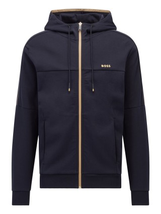 Тёмно-синяя кофта спорт BOSS: фото - Invogue