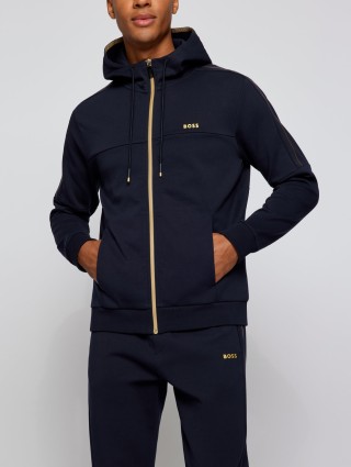 Тёмно-синяя кофта спорт BOSS: фото 1 - Invogue