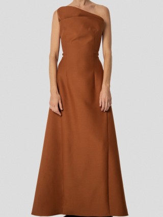 Коричневое платье LITKOVSKAYA: фото - Invogue