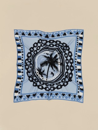 Синий платок MARINA RINALDI: фото - Invogue