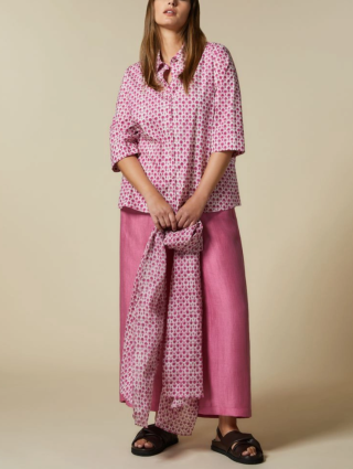 Розовая рубашка MARINA RINALDI: фото 3 - Invogue