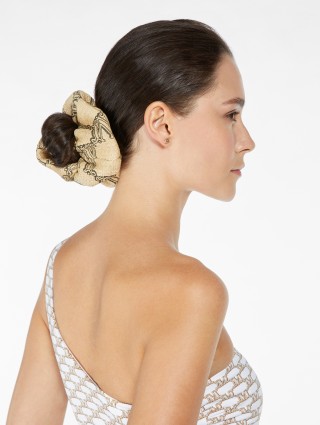 Бежева резинка для волос MAX MARA: фото 2 - Invogue