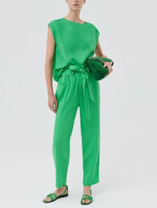 Зелёные брюки MARELLA: фото 3 - Invogue