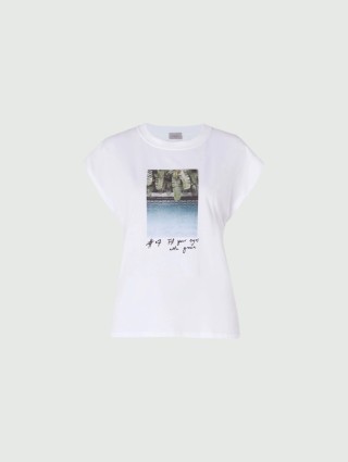 Белая футболка MARELLA: фото - Invogue