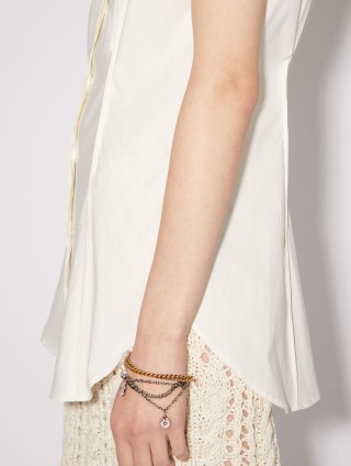 Біла сорочка Acne Studios з коротким рукавом: фото 3 - Invogue