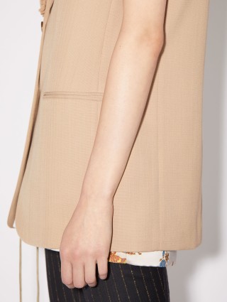 Бежевый жилет Acne Studios на пуговицах: фото 3 - Invogue