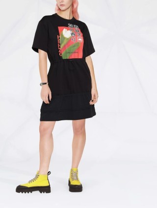 Чёрное платье KENZO: фото 1 - Invogue