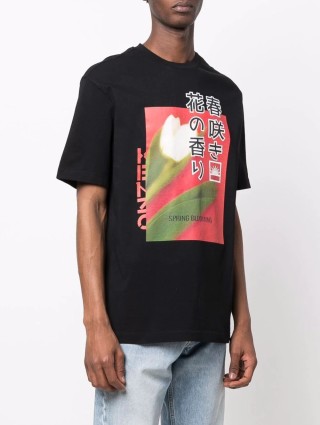 Чёрная футболка KENZO: фото 1 - Invogue