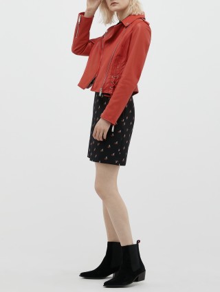 Красная куртка кожа MAX&CO: фото 4 - Invogue