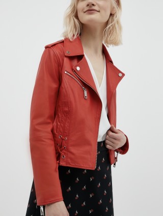 Красная куртка кожа MAX&CO: фото 1 - Invogue