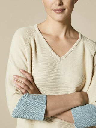 Бежевый свитер MARINA RINALDI: фото 2 - Invogue