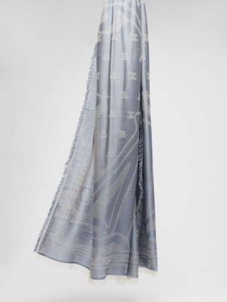 Голубой шарф MAX MARA: фото - Invogue