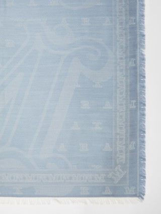 Голубой шарф MAX MARA: фото 1 - Invogue