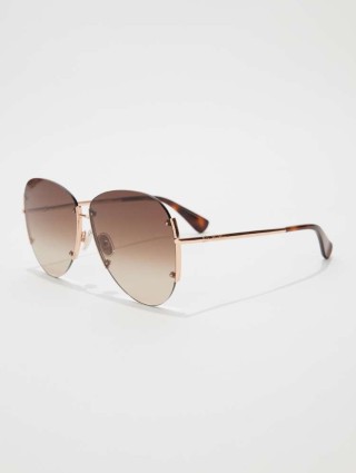 Коричневые очки MAX MARA: фото 2 - Invogue