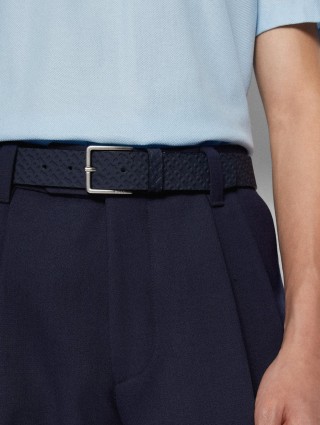 Темно-синій ремінь BOSS : фото 3 - Invogue