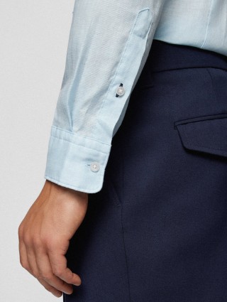 Голубая рубашка BOSS: фото 3 - Invogue