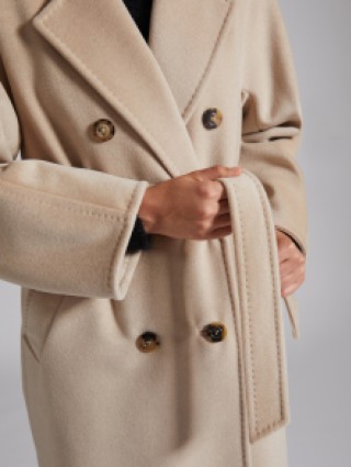 Бежевое пальто MAX MARA из шерсти и кашемира: фото 3 - Invogue