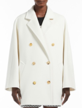 Біле пальто MAX MARA з вовни та кашеміру: фото 1 - Invogue
