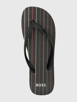 Серые шлепанцы BOSS: фото 3 - Invogue