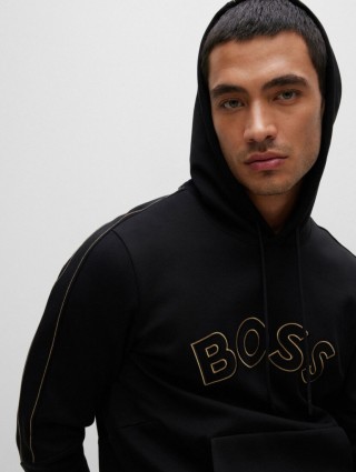 Черное худи BOSS: фото 3 - Invogue