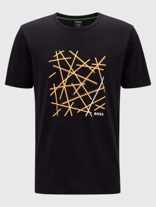 Чёрная футболка BOSS: фото - Invogue