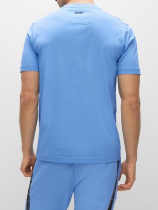 Голубая футболка BOSS: фото 2 - Invogue