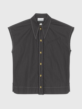 Чорна сорочка GANNI : фото - Invogue