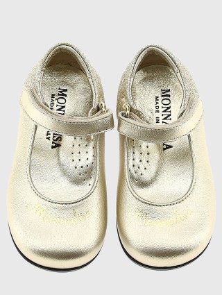 Кремовые туфли MONNALISA: фото 3 - Invogue