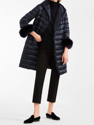 Темно-синє пальто MAX MARA : фото 5 - Invogue