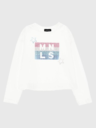 Белый джемпер MONNALISA: фото - Invogue