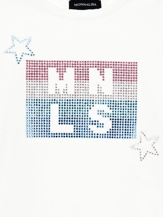 Белый джемпер MONNALISA: фото 2 - Invogue