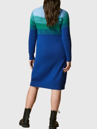 Синее платье MARINA RINALDI: фото 1 - Invogue