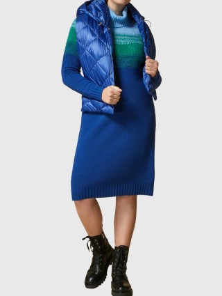 Синее платье MARINA RINALDI: фото 3 - Invogue