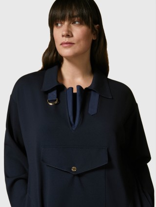 Темно-синя сукня MARINA RINALDI : фото 2 - Invogue