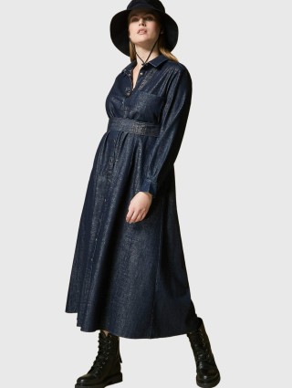 Тёмно-Синее платье MARINA RINALDI: фото 3 - Invogue