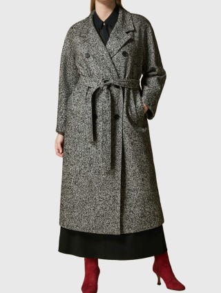 Чорне пальто MARINA RINALDI : фото - Invogue