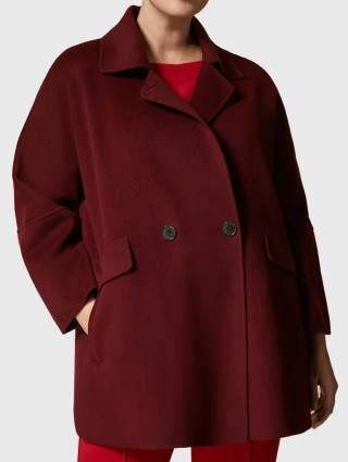 Бордове пальто MARINA RINALDI : фото - Invogue