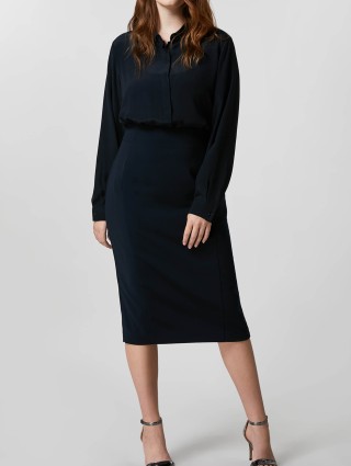 Тёмно-синяя юбка PERSONA: фото 2 - Invogue