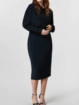 Тёмно-синяя юбка PERSONA: фото 4 - Invogue