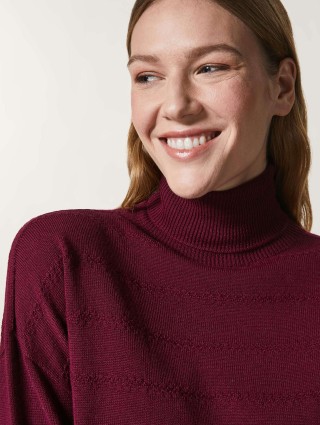 Бордовий светр PERSONA : фото 2 - Invogue