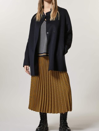 Темно-синее пальто PERSONA: фото 3 - Invogue