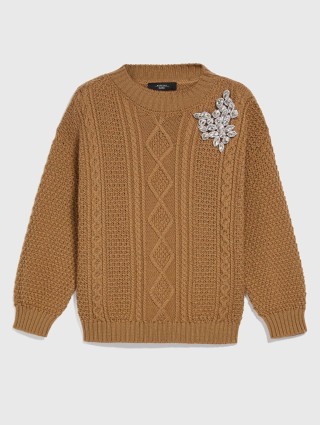 Бежевый свитер WEEKEND MAX MARA: фото - Invogue