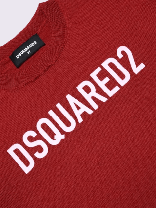 Красный свитер DSQUARED KID: фото 2 - Invogue