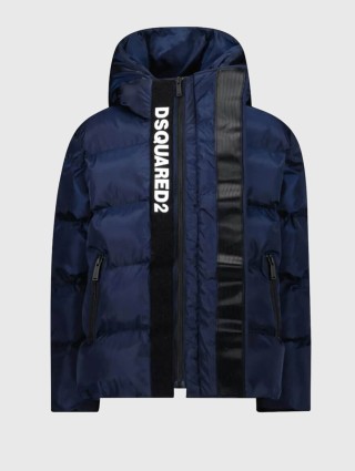 Синяя куртка  DSQUARED KID: фото 1 - Invogue