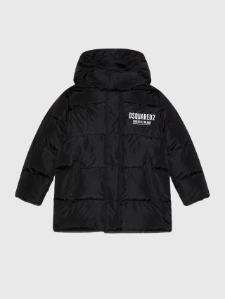 Чёрная куртка  DSQUARED KID: фото - Invogue