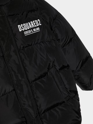 Чёрная куртка  DSQUARED KID: фото 2 - Invogue