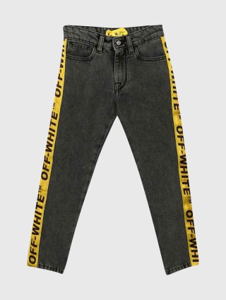 Серые джинсы OFF-WHITE KIDS: фото - Invogue