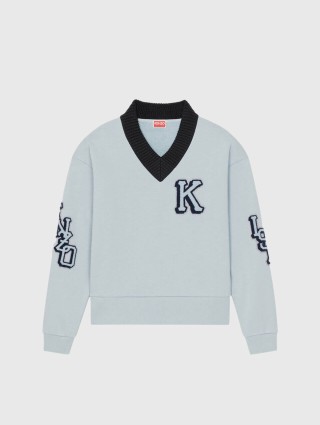 Голубой свитшот KENZO: фото - Invogue